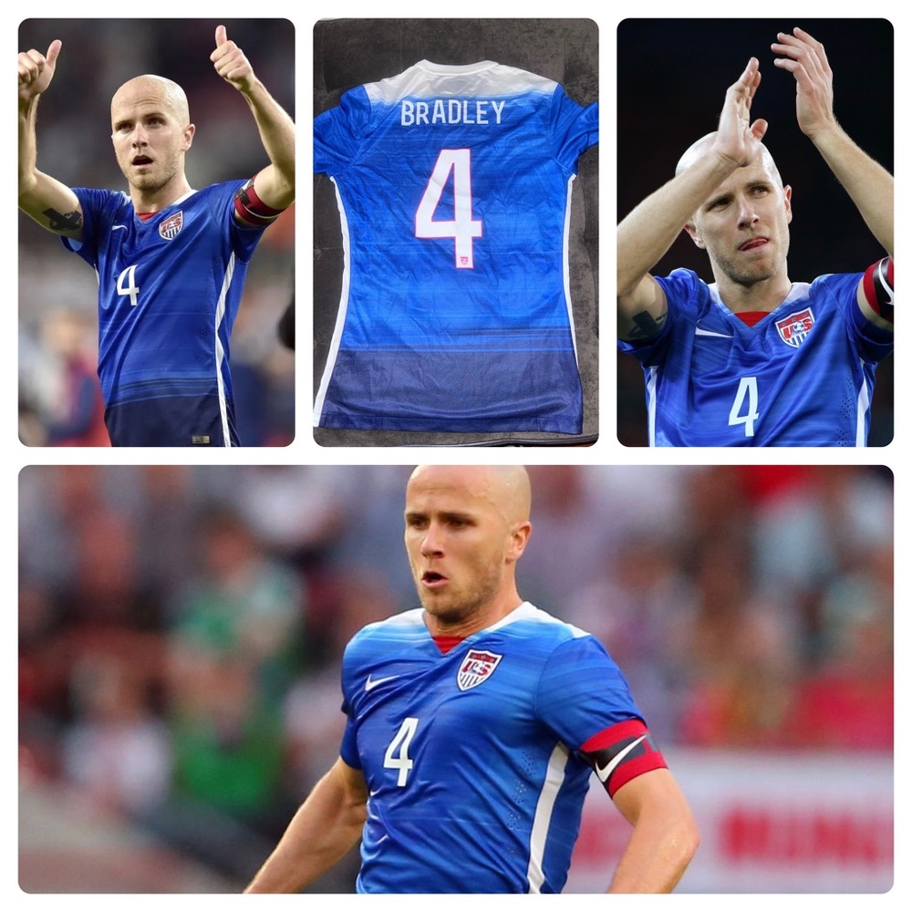 NIKE USMNT #4 BRADLEY 2015 AWAY PLAYER ISSUED MATCH JERSEY M